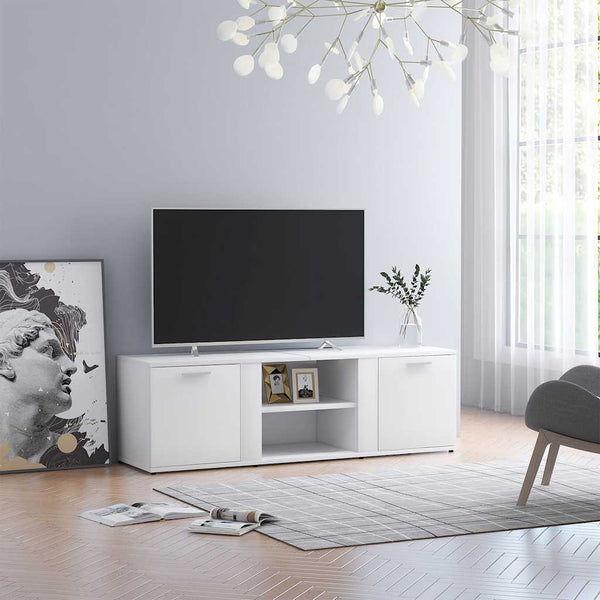 Weißes TV-Lowboard Filodel 120x34x37cm (Holz)