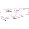 Weißes TV-Lowboard Filodel 120x34x37cm (Holz)