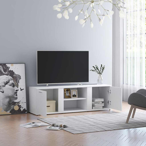 Weißes TV-Lowboard Filodel 120x34x37cm (Holz)