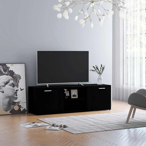 Schwarzes TV-Möbel Filodel 120x34x37cm (Holz)