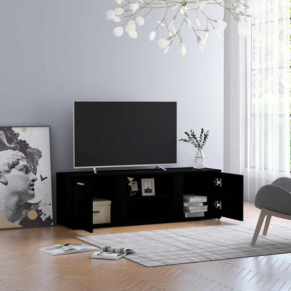 Schwarzes TV-Möbel Filodel 120x34x37cm (Holz)