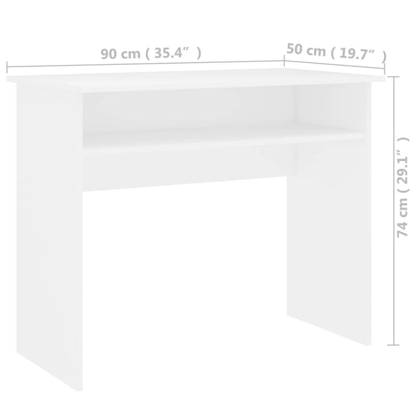 Weißer Schreibtisch Agafia 90x50x74cm (Holz)