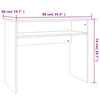 Betongrauer Schreibtisch Agafia 90x50x74cm (Holz)