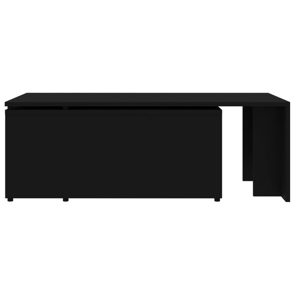 Schwarzer Couchtisch Mitana 150x50x35cm (Holz)