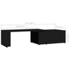 Schwarzer Couchtisch Mitana 150x50x35cm (Holz)