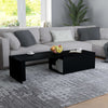 Schwarzer Couchtisch Mitana 150x50x35cm (Holz)