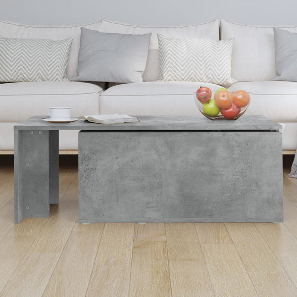 Betoninharmaa sohvapöytä Mitana 150x50x35cm (lastulevy)