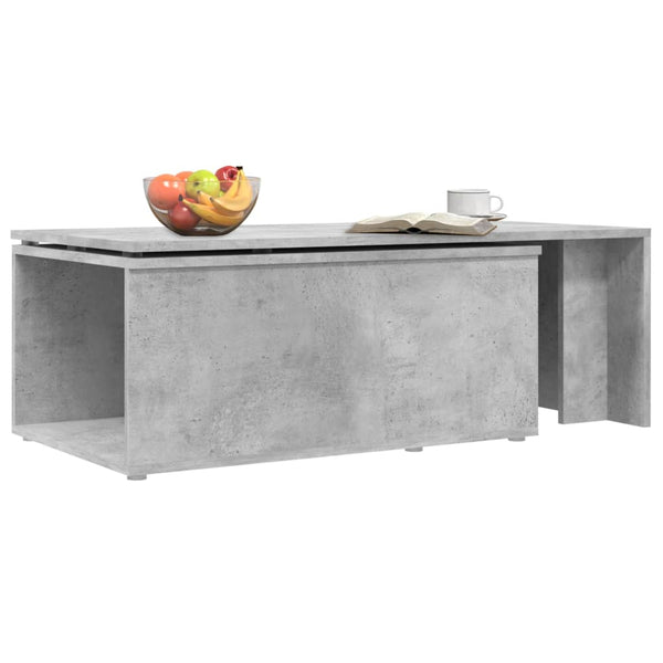 Betoninharmaa sohvapöytä Mitana 150x50x35cm (lastulevy)