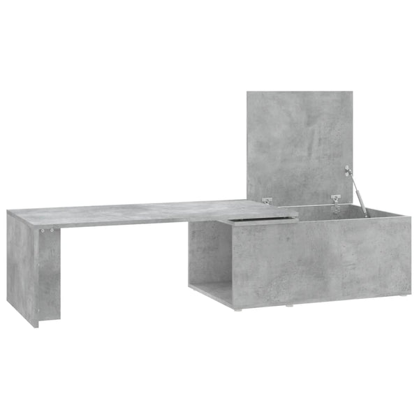 Betoninharmaa sohvapöytä Mitana 150x50x35cm (lastulevy)