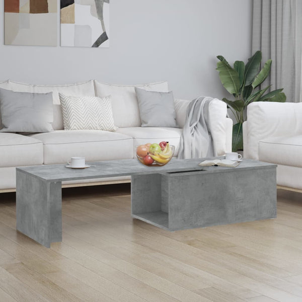 Betoninharmaa sohvapöytä Mitana 150x50x35cm (lastulevy)