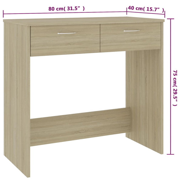 Schreibtisch Sonoma-Eiche Carolica 80x40x75cm (Spanplatte)