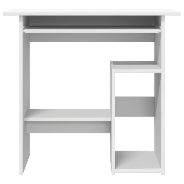 Weißer Schreibtisch Seiden 80x45x74cm (Holz)