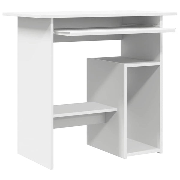 Weißer Schreibtisch Seiden 80x45x74cm (Holz)