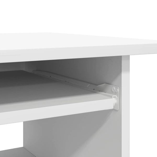 Weißer Schreibtisch Seiden 80x45x74cm (Holz)