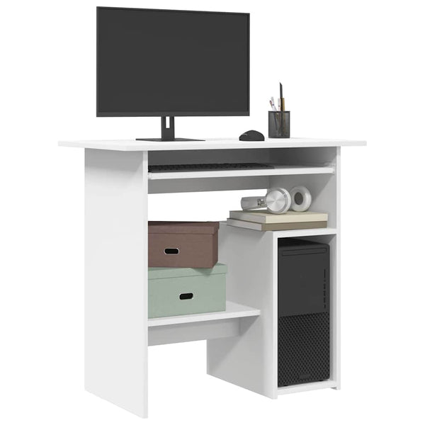Weißer Schreibtisch Seiden 80x45x74cm (Holz)
