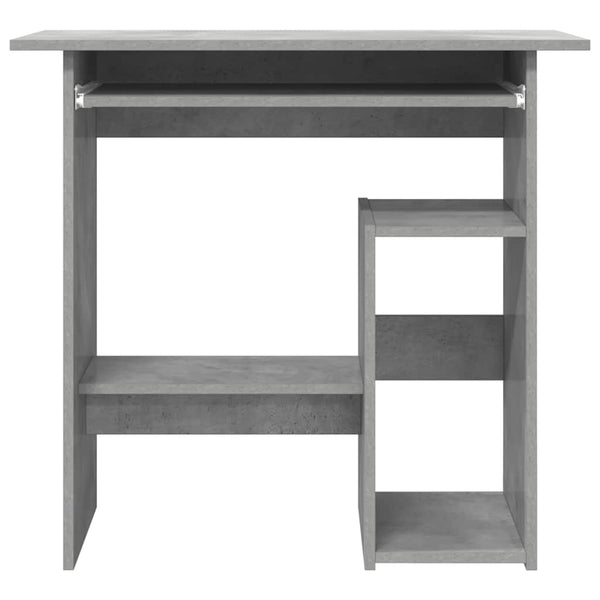 Betongrauer Schreibtisch Seiden 80x45x74cm (Holz)