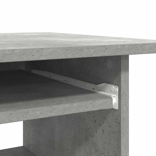 Betongrauer Schreibtisch Seiden 80x45x74cm (Holz)