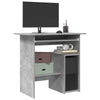 Betongrauer Schreibtisch Seiden 80x45x74cm (Holz)