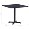 Gartentisch Perisada Schwarz 80x80x75cm