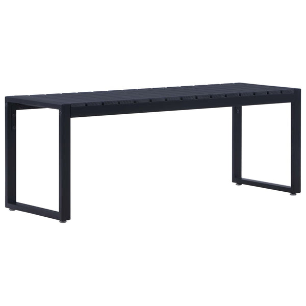 Schwarze Gartenbank Batho 120,5 cm (Polystyrolplatte)