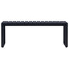 Schwarze Gartenbank Batho 120,5 cm (Polystyrolplatte)