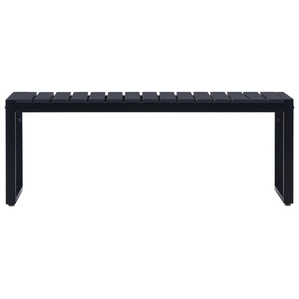 Schwarze Gartenbank Batho 120,5 cm (Polystyrolplatte)