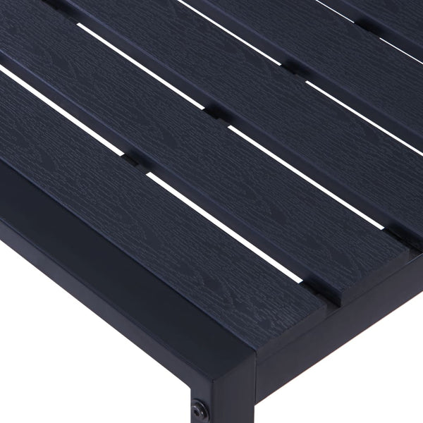 Schwarze Gartenbank Batho 120,5 cm (Polystyrolplatte)