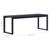 Schwarze Gartenbank Batho 120,5 cm (Polystyrolplatte)