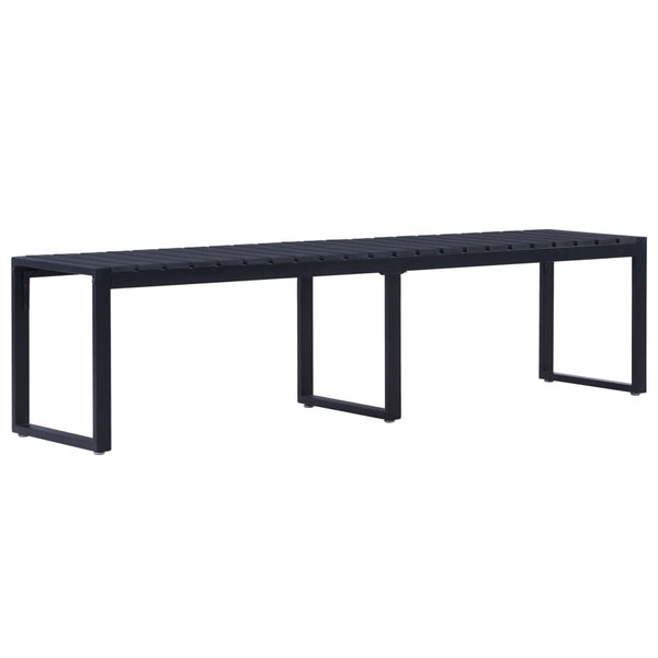 Schwarze Gartenbank Batho 180cm (Polystyrolplatte)