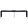 Schwarze Gartenbank Batho 180cm (Polystyrolplatte)
