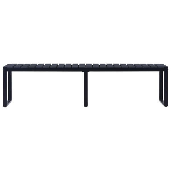 Schwarze Gartenbank Batho 180cm (Polystyrolplatte)