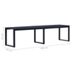 Schwarze Gartenbank Batho 180cm (Polystyrolplatte)