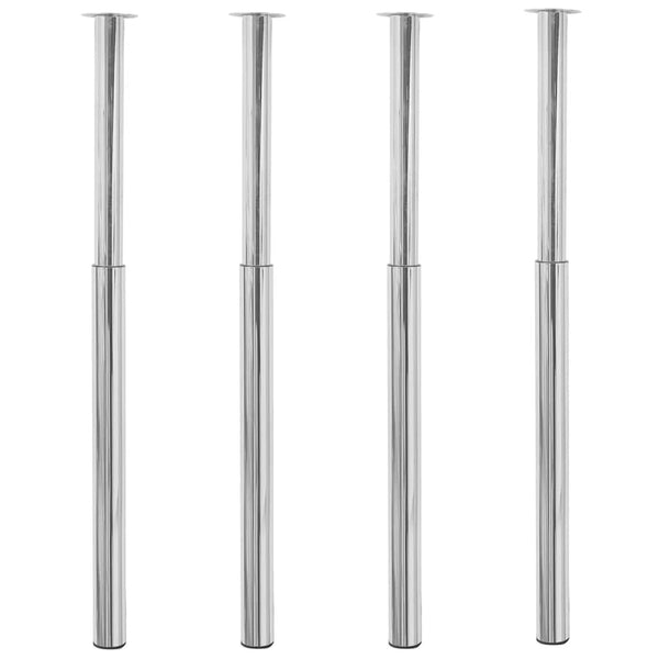 Verchromte Teleskop-Tischbeine Velva 710 mm – 1.100 mm (4 Stk.)