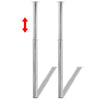 Verchromte Teleskop-Tischbeine Velva 710 mm – 1.100 mm (4 Stk.)