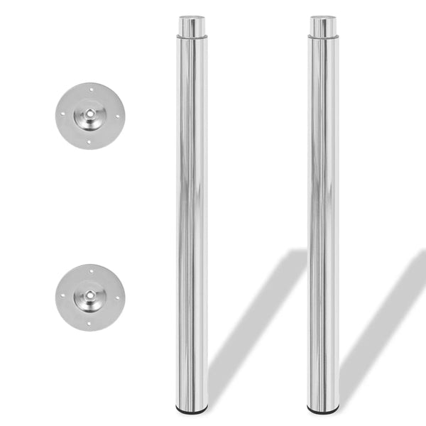 Verchromte Teleskop-Tischbeine Velva 710 mm – 1.100 mm (4 Stk.)