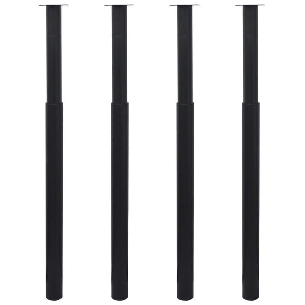 Schwarze Teleskop-Tischbeine Velva 710 mm-1100 mm (4 Stück)