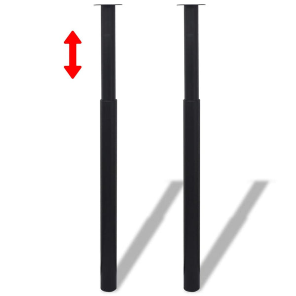 Schwarze Teleskop-Tischbeine Velva 710 mm-1100 mm (4 Stück)