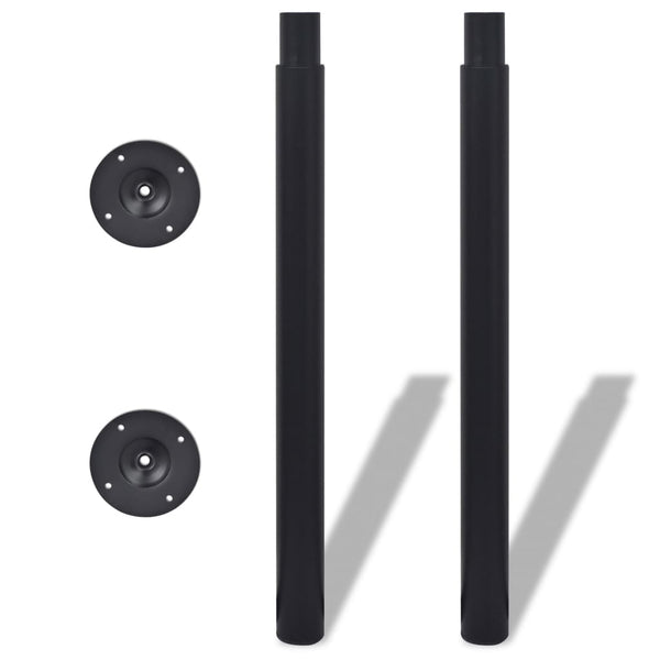 Schwarze Teleskop-Tischbeine Velva 710 mm-1100 mm (4 Stück)
