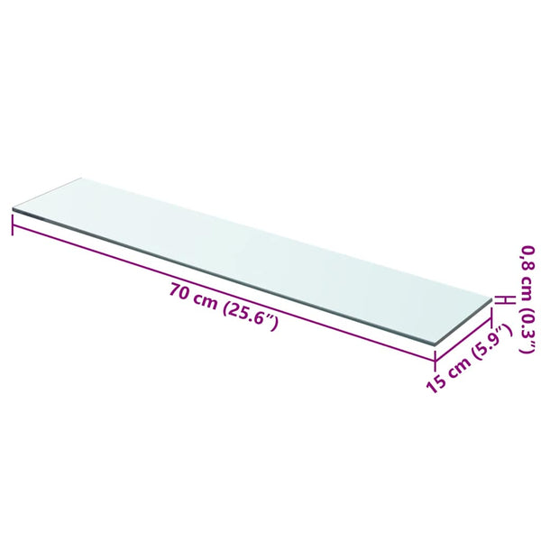 Klare Regalböden Arlena 70x15cm (2 St.)