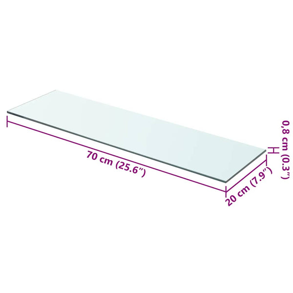 Klarer Regalboden Arlena 70x20cm (2 St.)