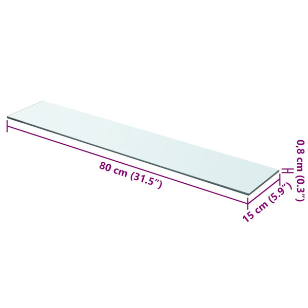Klarglasregale Arlena 80x15cm (2 St.)