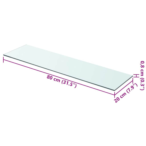 Klarglasablagen Arlena 80x20cm (2 St.)