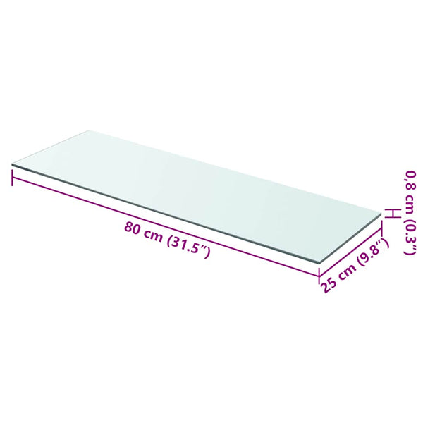 Klare Einlegeböden Arlena 80x25cm (2 Stück)