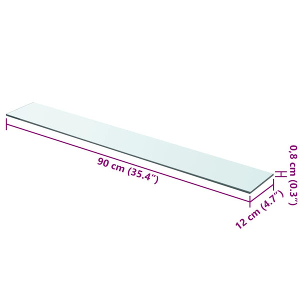 Klares Regal Arlena 90x12cm (2 Stück)