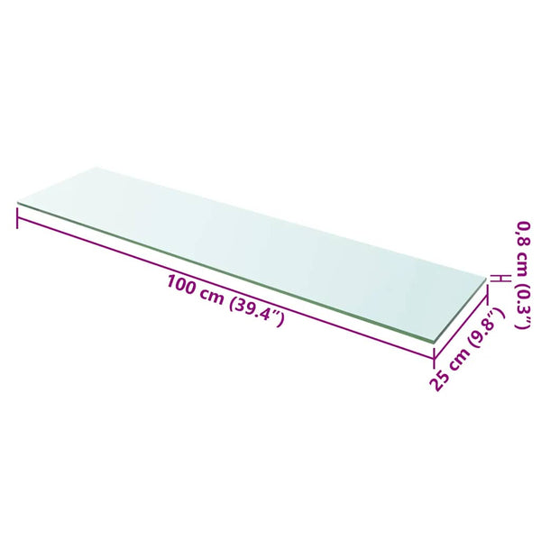 Klarglasböden Arlena 100x25cm (2 St.)