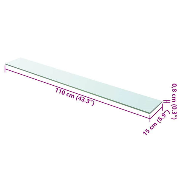 Klarer Regal Arlena 110x15cm (2 Stück)