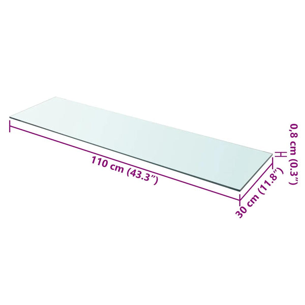 Klarglasregal Arlena 110x30cm (2 St.)