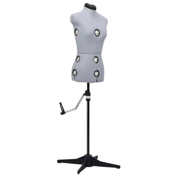 Graue verstellbare Schneiderpuppe Frau Marsilia S (Größe 33-40)