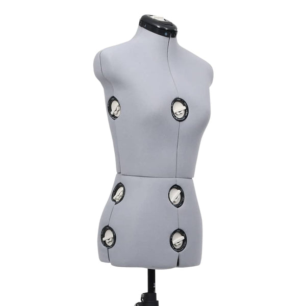 Graue verstellbare Schneiderpuppe Frau Marsilia S (Größe 33-40)