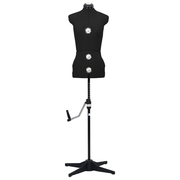 Schwarze verstellbare Schneiderpuppe Dame Marsilia S (Größe 33-40)